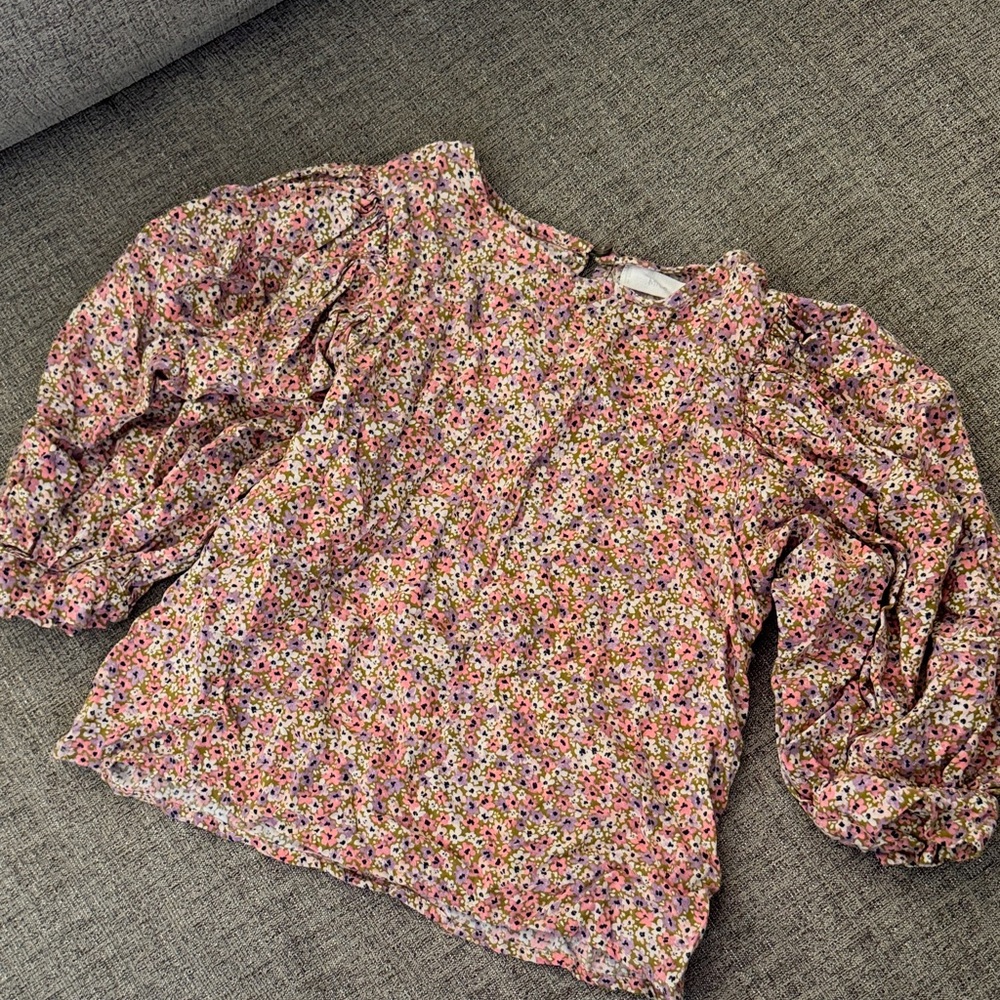 Mango Kids Multicolor Floral Blouse